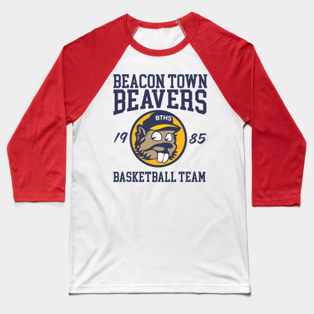 Beacon Town Beavers Basketball Team Baseball T-Shirt by Meta Cortex